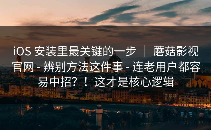 iOS 安装里最关键的一步 ｜ 蘑菇影视官网 - 辨别方法这件事 - 连老用户都容易中招？！这才是核心逻辑